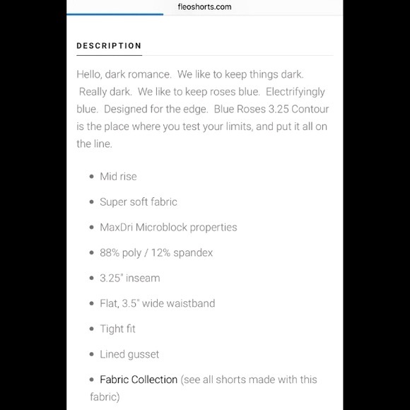 FLEO Blue Rose 3.25 SL Shorts XS - Picture 3 of 10